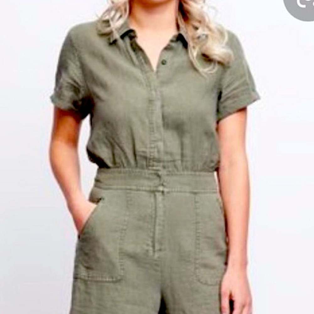 7 for all mankind linen jumpsuit